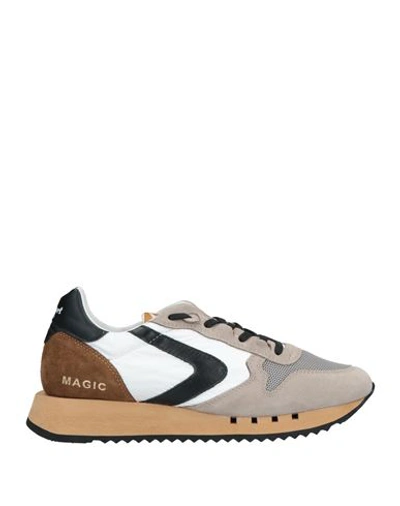 Shop Valsport Man Sneakers Dove Grey Size 7 Soft Leather, Textile Fibers
