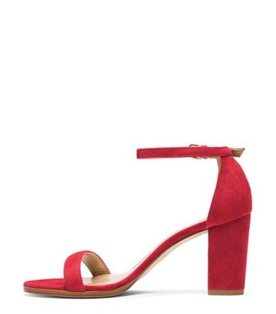 Shop Stuart Weitzman Nearlynude In Red Suede