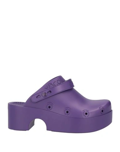 Shop Xocoi Woman Mules & Clogs Purple Size 6 Recycled Thermoplastic Polyurethane