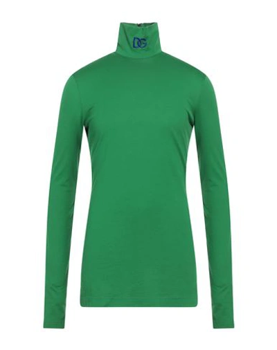 Shop Dolce & Gabbana Man T-shirt Green Size 38 Cotton, Viscose