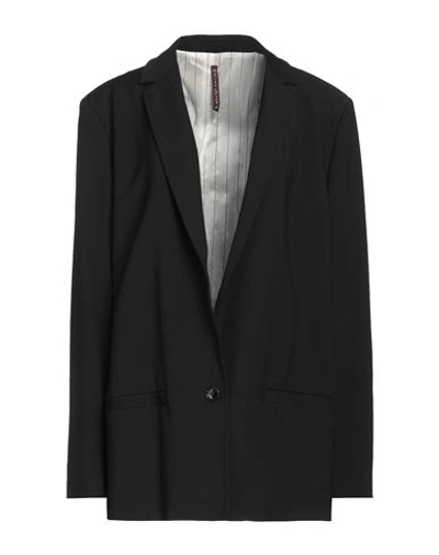 Shop Manila Grace Woman Suit Jacket Black Size 8 Polyester, Viscose, Elastane