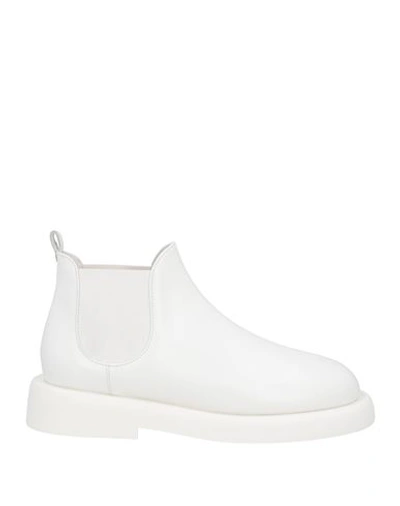 Marsèll Woman Ankle Boots White Size 8 Calfskin In White