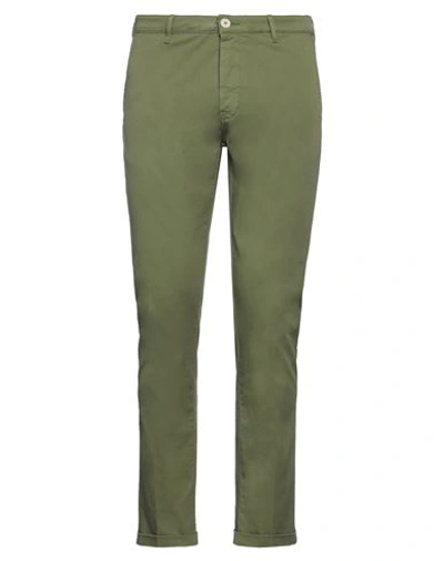 Shop Pence Man Pants Sage Green Size 36 Cotton, Elastane