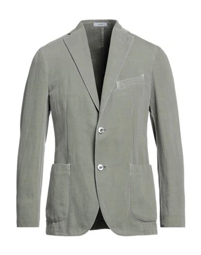 Shop Boglioli Man Suit Jacket Sage Green Size 38 Cotton, Linen