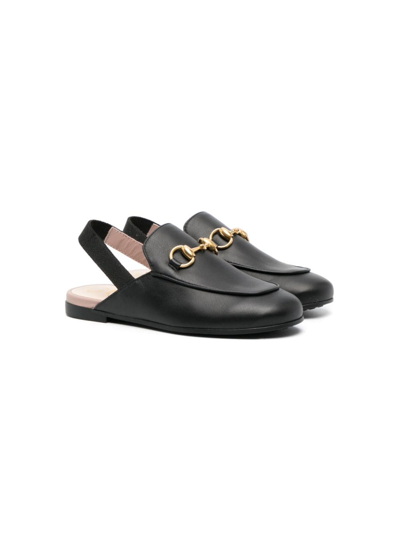 Shop Gucci Princetown Leather Loafers In Black