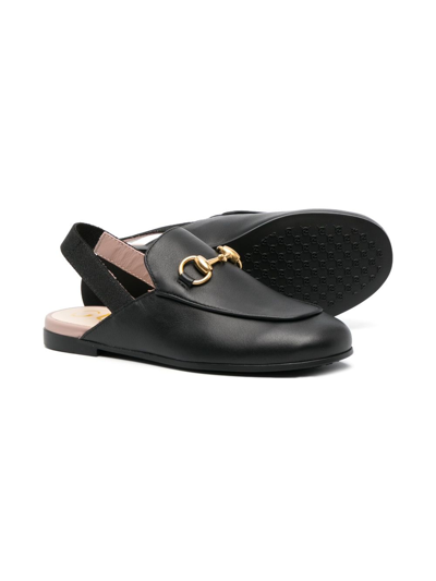 Shop Gucci Princetown Leather Loafers In Black