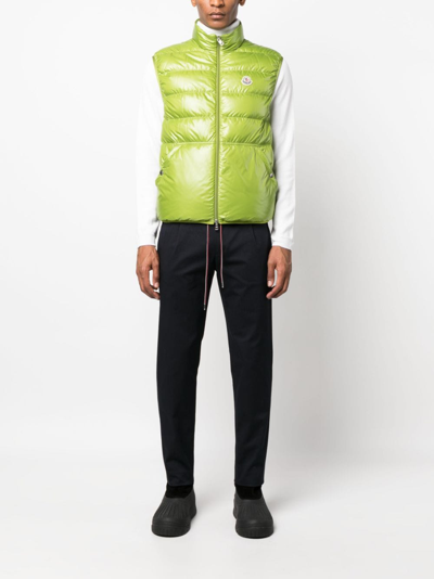 Shop Moncler Aube Down Gilet In Green