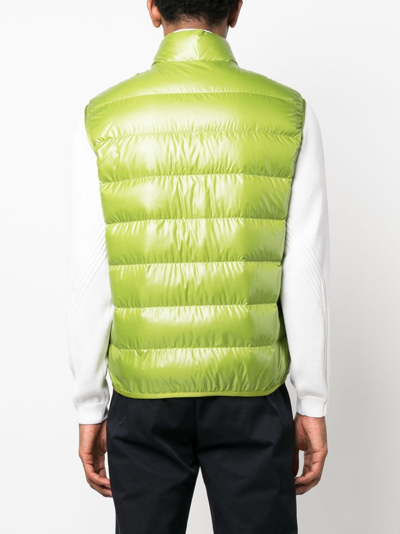 Shop Moncler Aube Down Gilet In Green