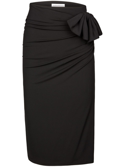 Shop Nina Ricci Bow-detailing Pencil Skirt In Black