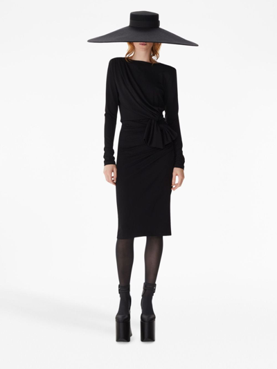 Shop Nina Ricci Bow-detailing Pencil Skirt In Black