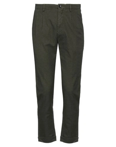 Shop Yan Simmon Man Pants Military Green Size 30 Cotton, Elastane