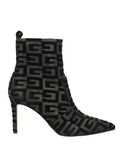 Shop Guess Woman Ankle Boots Black Size 6 Textile Fibers