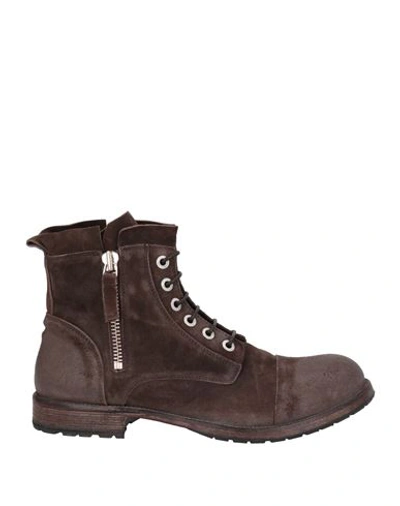 Moma Man Ankle Boots Dark Brown Size 13 Soft Leather In Brown