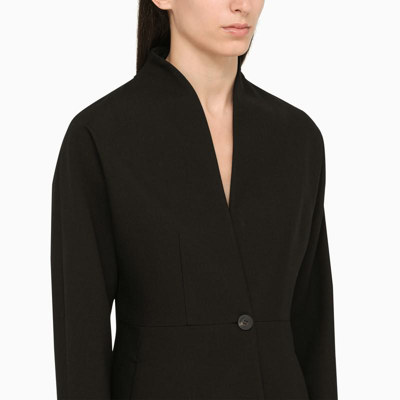 Shop Ferragamo Structured Single-breasted Jacket In Black