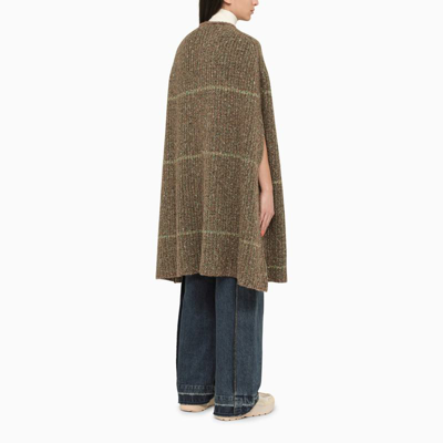 Shop Stella Mccartney Knitted Cape In Multicolor