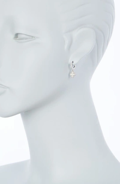Adornia White Mother Of Pearl Huggie Set Silver In White