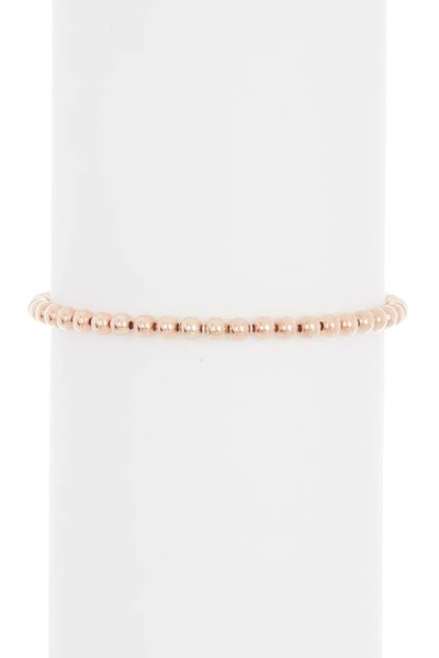 Shop Adornia Ball Bead Heart Charm Bracelet In Pink