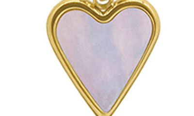 Shop Adornia Water Resistant Enamel Heart Necklace In White