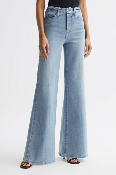 Shop Reiss Waist - Good American High Rise Flared Jeans, 27 In Blue