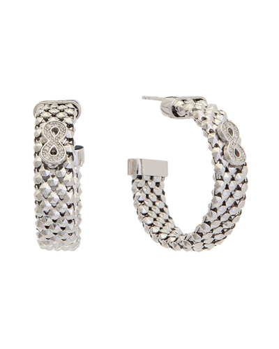 Shop Meshmerise 18k Over Silver 0.12 Ct. Tw. Diamond Earrings