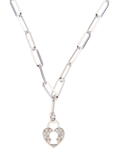 Shop Meshmerise 18k Over Silver 0.15 Ct. Tw. Diamond Necklace