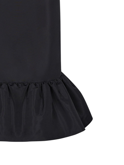 Shop Nina Ricci Peplum-hem High-waist Skirt In Black