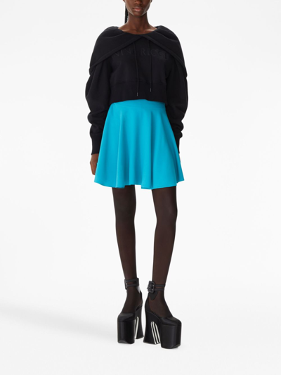 Nina Ricci Embroidery Logo Hooded Hooded Hoodie In Black
