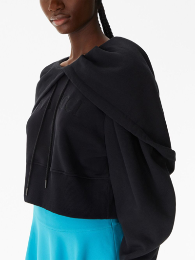 Nina Ricci Embroidery Logo Hooded Hooded Hoodie In Black