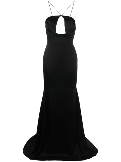 Shop Alex Perry Cut-out Maxi Dress In Black