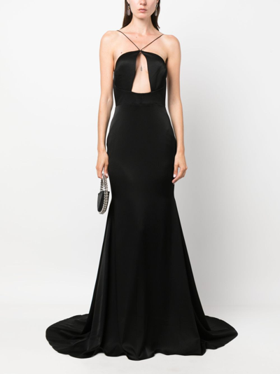 Shop Alex Perry Cut-out Maxi Dress In Black