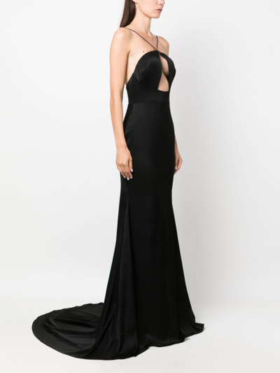 Shop Alex Perry Cut-out Maxi Dress In Black