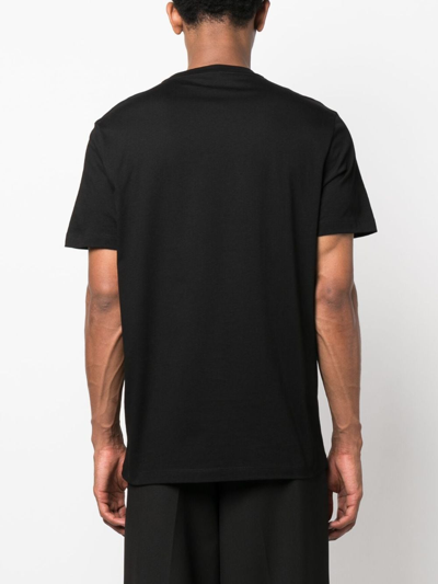 Versace Medusa Embroidery Cotton Jersey T-shirt In Black