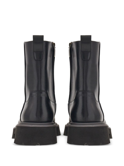 Shop Ferragamo Leather Ankle Boots In Black