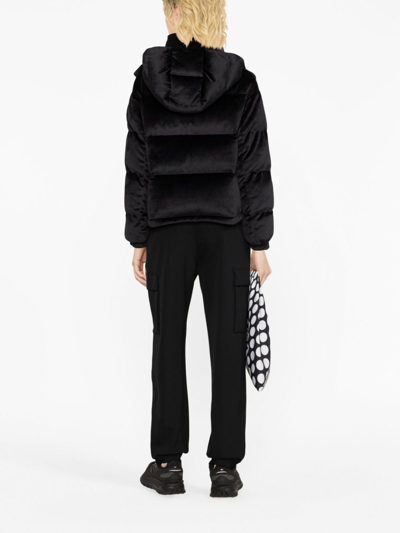 Shop Moncler Daos Chenille Puffer Jacket In Black