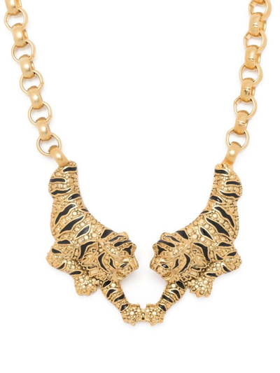 Shop Roberto Cavalli Roar Tiger-pendant Necklace In D0115