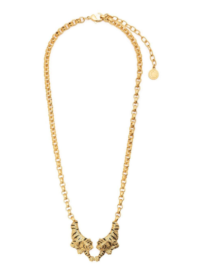 Shop Roberto Cavalli Roar Tiger-pendant Necklace In D0115