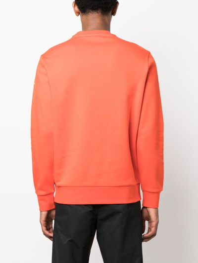 Shop Moncler Logo-embossed Sweatshirt In Orange