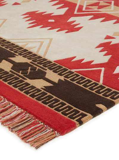 Shop Alanui Icon Jacquard Wool Carpet In Neutrals