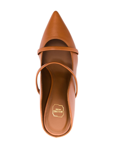 Shop Malone Souliers Maureen 850mm Leather Mules In Brown