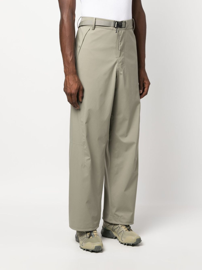 C.p. Company Multiple-pocket Straight-leg Trousers In Green