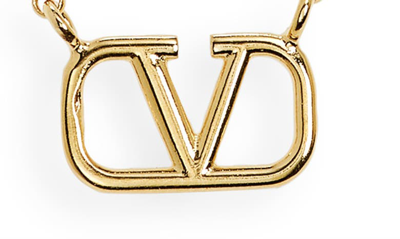 Shop Valentino Vlogo Signature Necklace In Gold