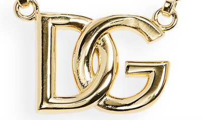 Shop Dolce & Gabbana Dg Pendant Necklace In Gold