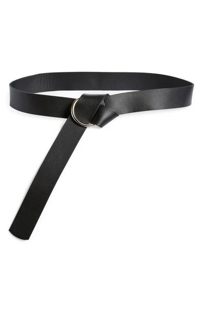 Shop Ada Pia Leather Belt In Black