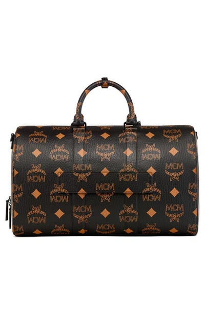 Shop Mcm Medium Ottomar Weekend Duffle Bag In Black