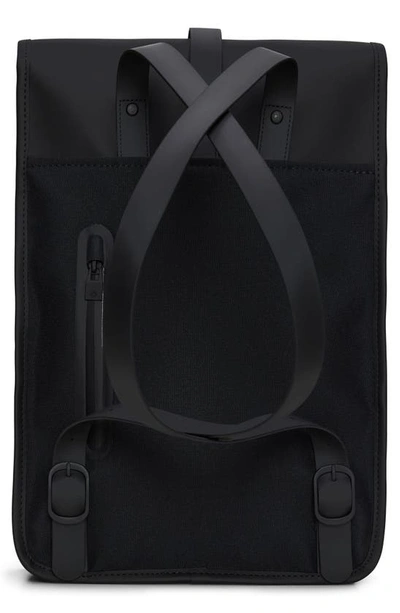 Shop Rains Mini Waterproof Backpack In Black