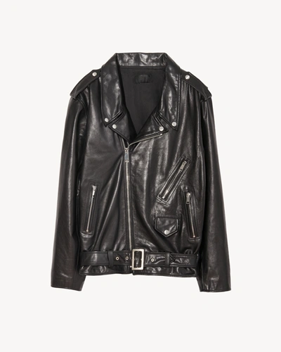 Shop Nili Lotan Alex Leather Jacket In Black
