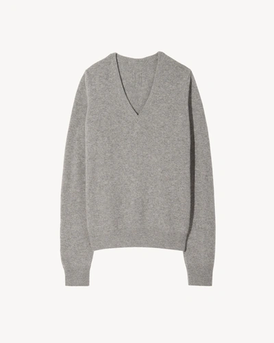 Shop Nili Lotan Valdorf Sweater In Light Grey Melange