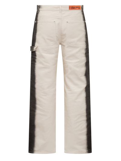 Shop Heron Preston Gradient Carpenter Trousers In White Black