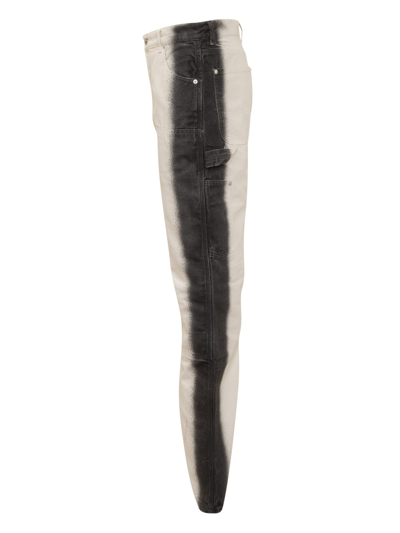 Shop Heron Preston Gradient Carpenter Trousers In White Black