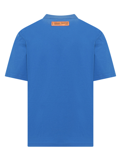 Shop Heron Preston T-shirt Censored Heron In Blu/lightblu